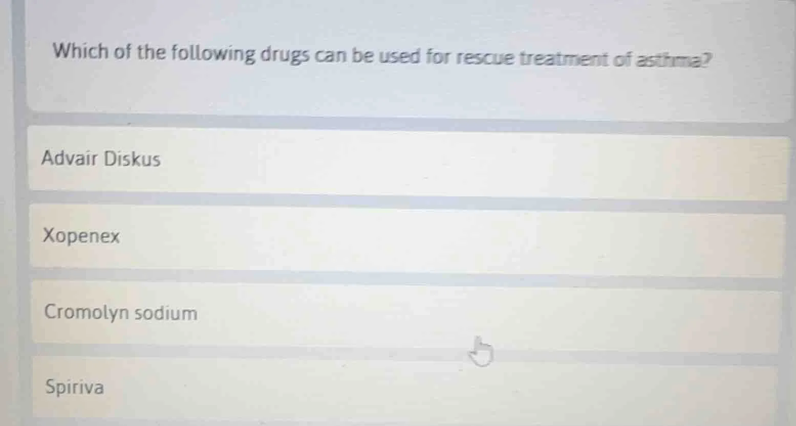 which of the following drugs can be used for rescue treatment of asthma…