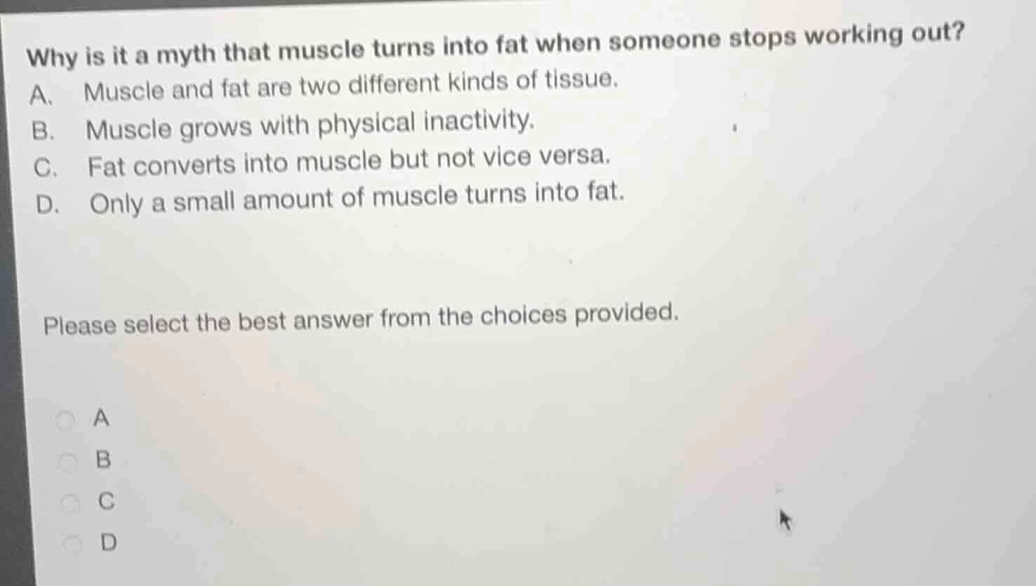 why is it a myth that muscle turns into fat when someone stops working …