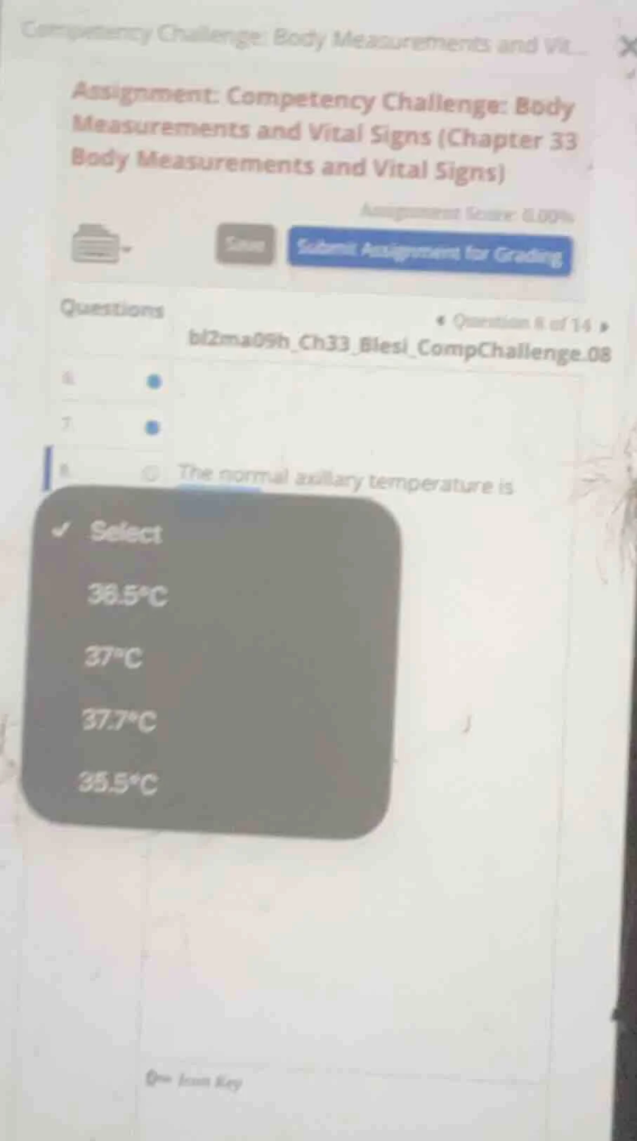 assignment: competency challenge: body measurements and vital signs (ch…