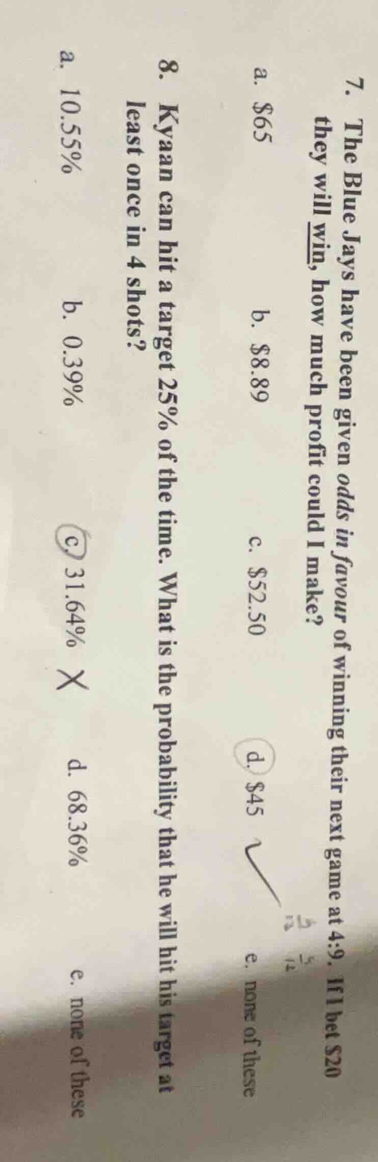 7. the blue jays have been given odds in favour of winning their next g…