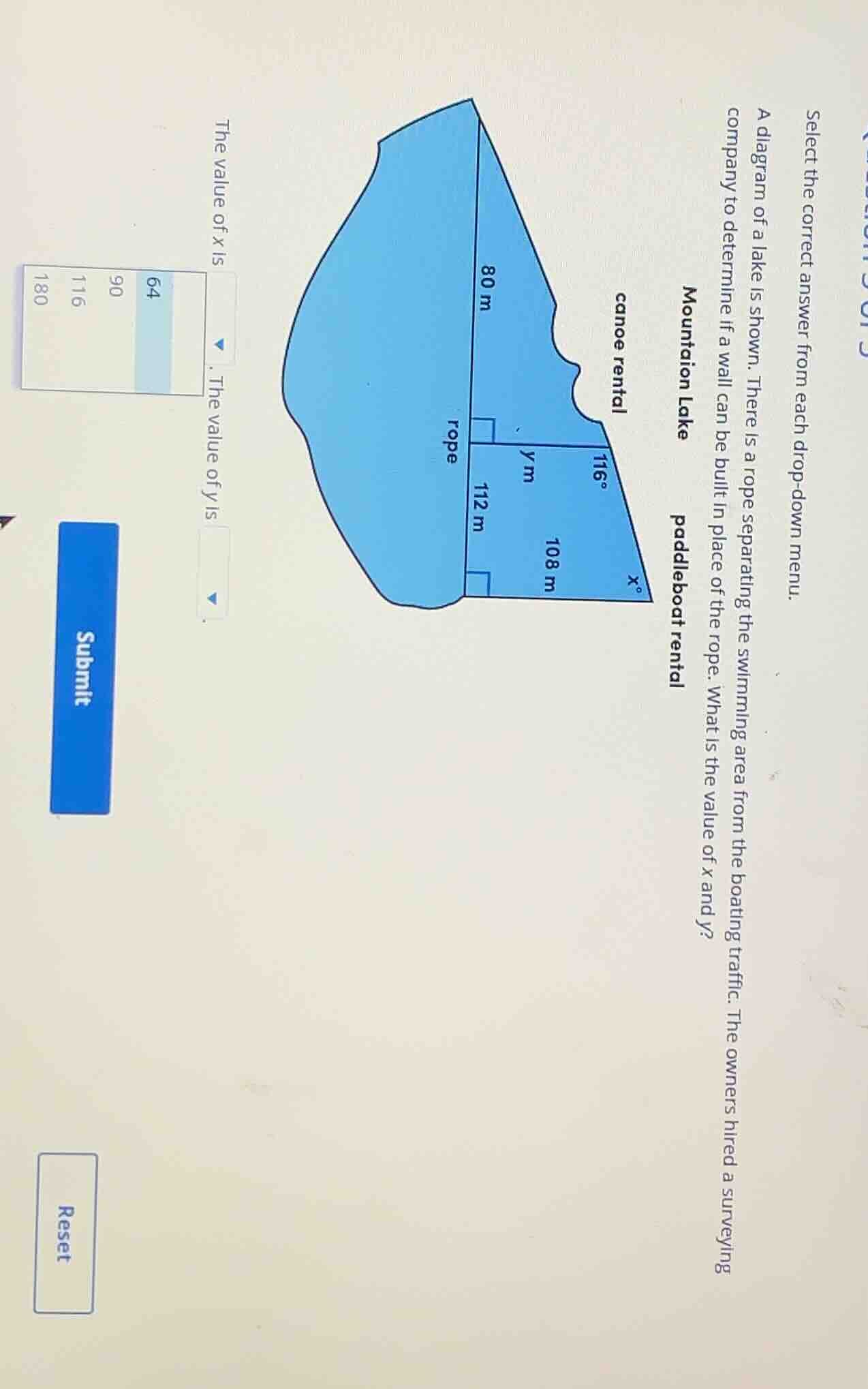 select the correct answer from each drop - down menu. a diagram of a la…