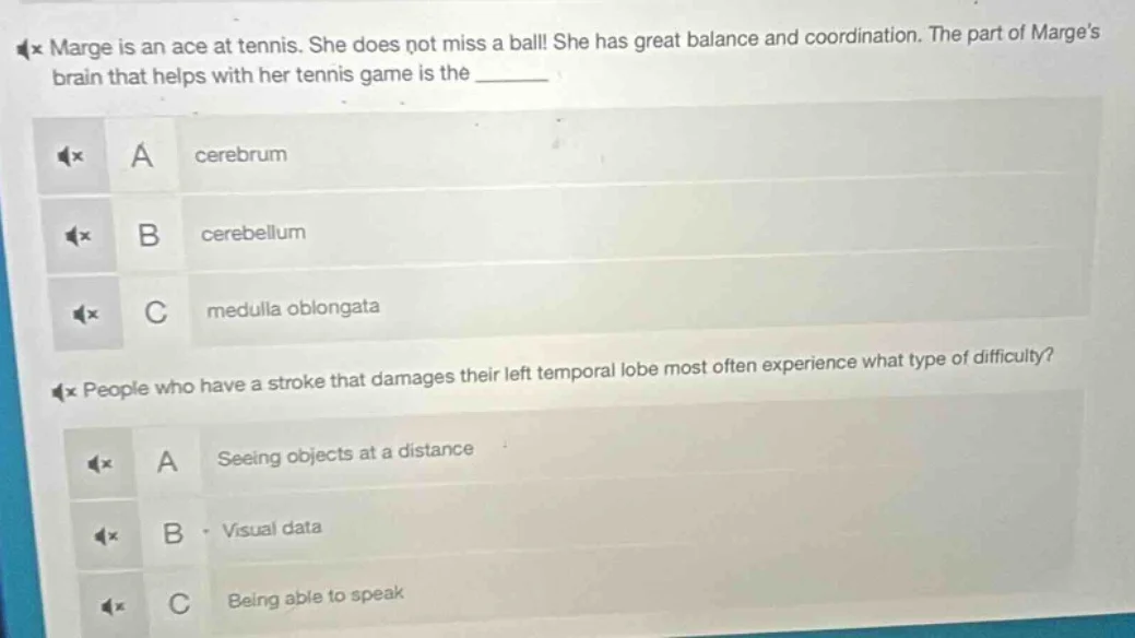 marge is an ace at tennis. she does not miss a ball! she has great bala…