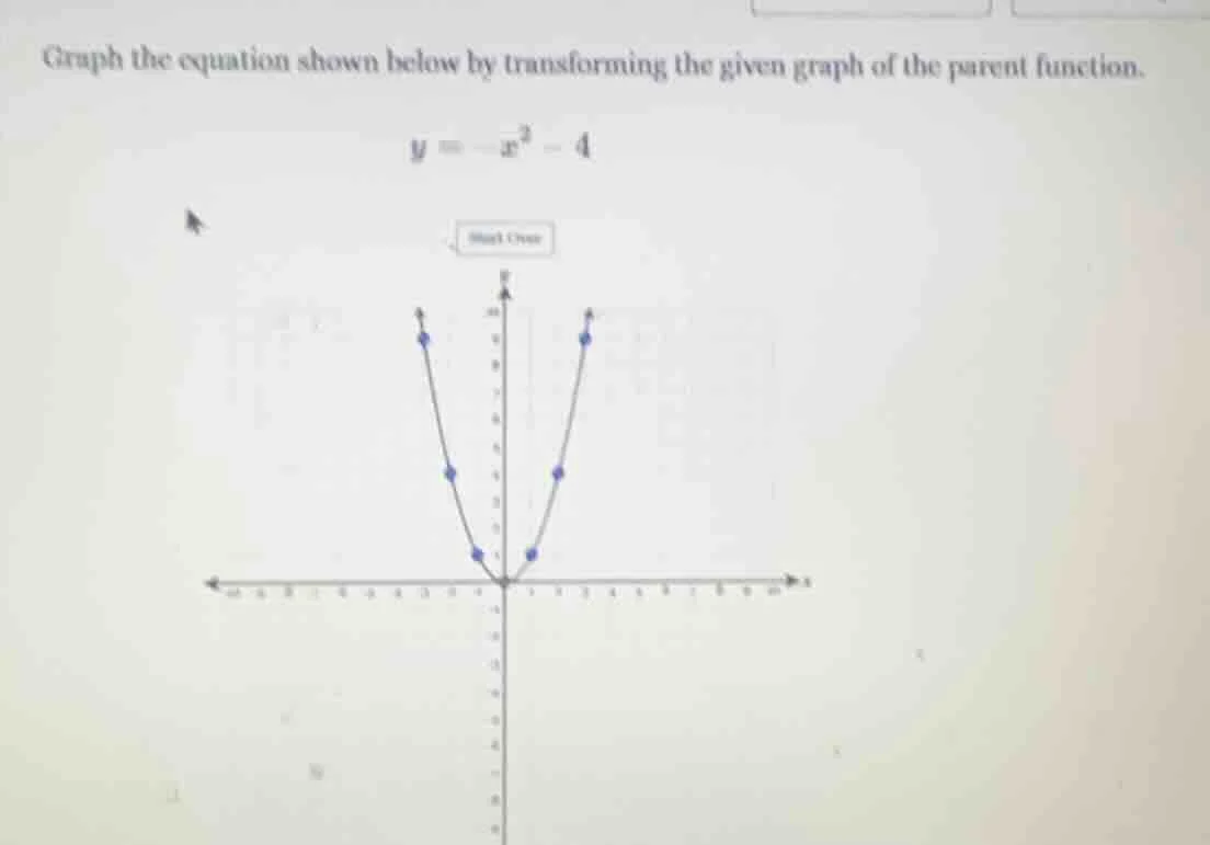 graph the equation shown below by transforming the given graph of the p…