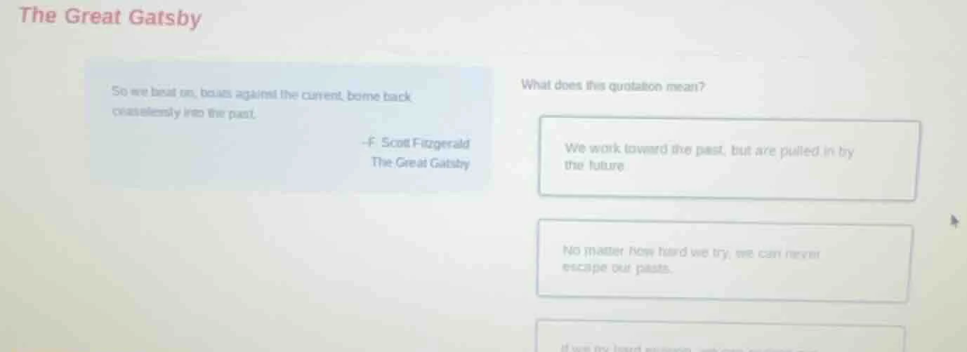 the great gatsby so we beat on, boats against the current, borne back c…