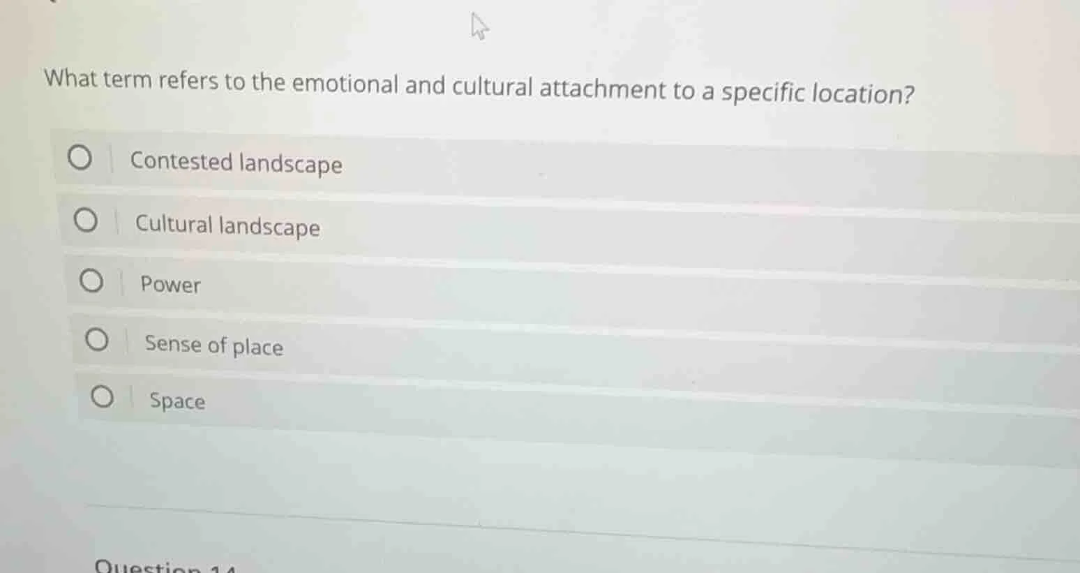what term refers to the emotional and cultural attachment to a specific…