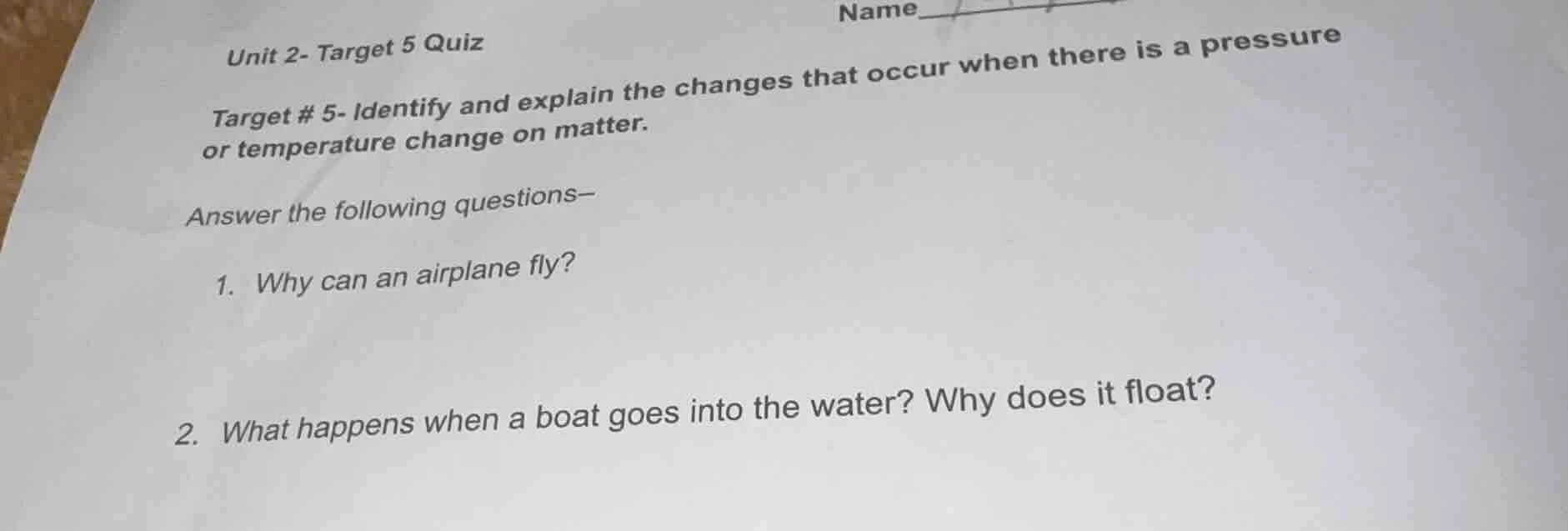 unit 2- target 5 quiz target # 5- identify and explain the changes that…