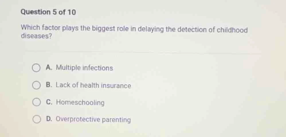 question 5 of 10 which factor plays the biggest role in delaying the de…