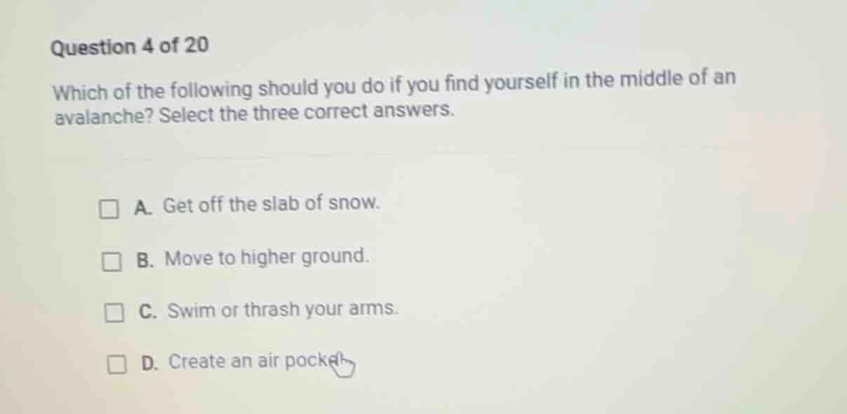 question 4 of 20 which of the following should you do if you find yours…