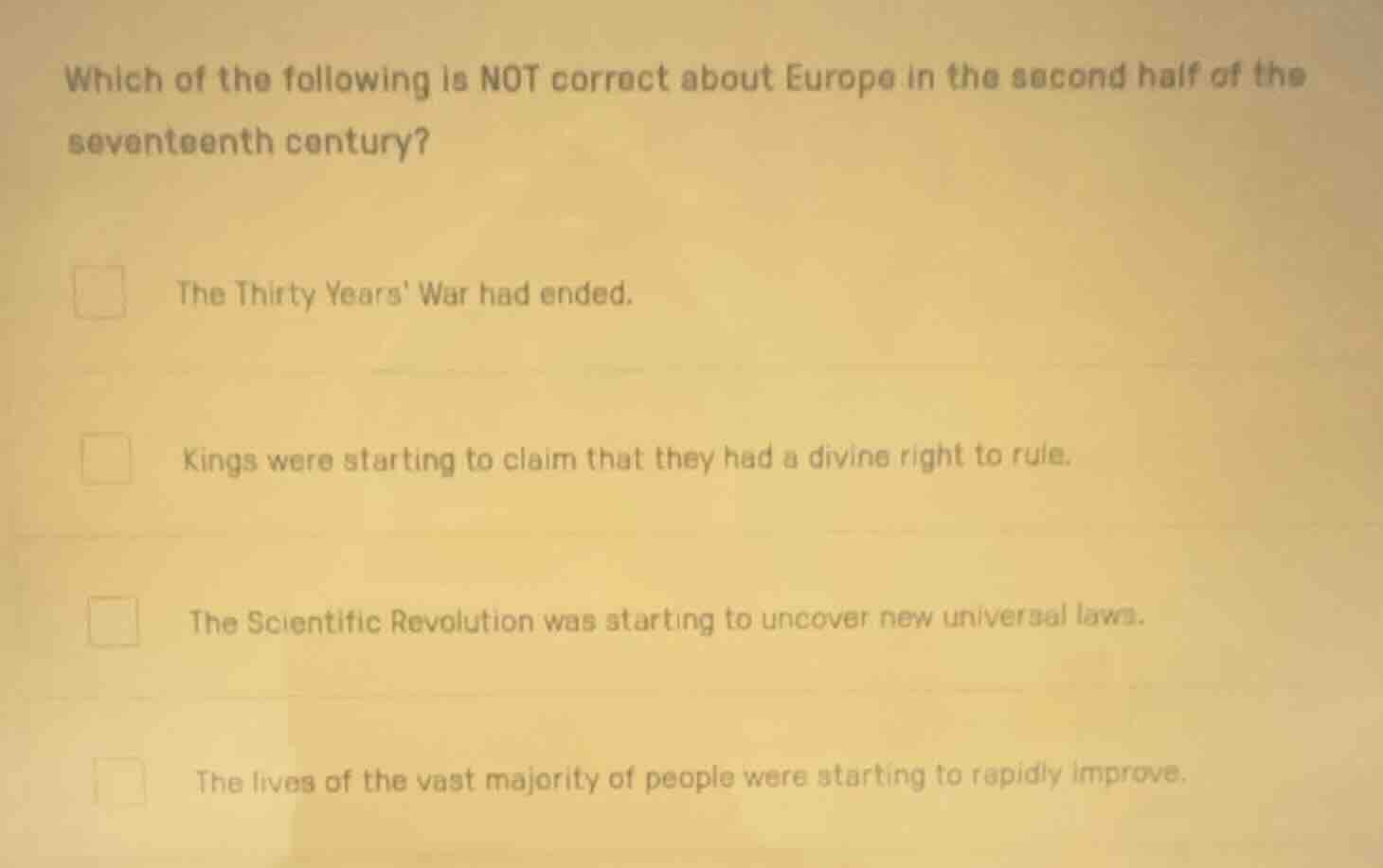 which of the following is not correct about europe in the second half o…