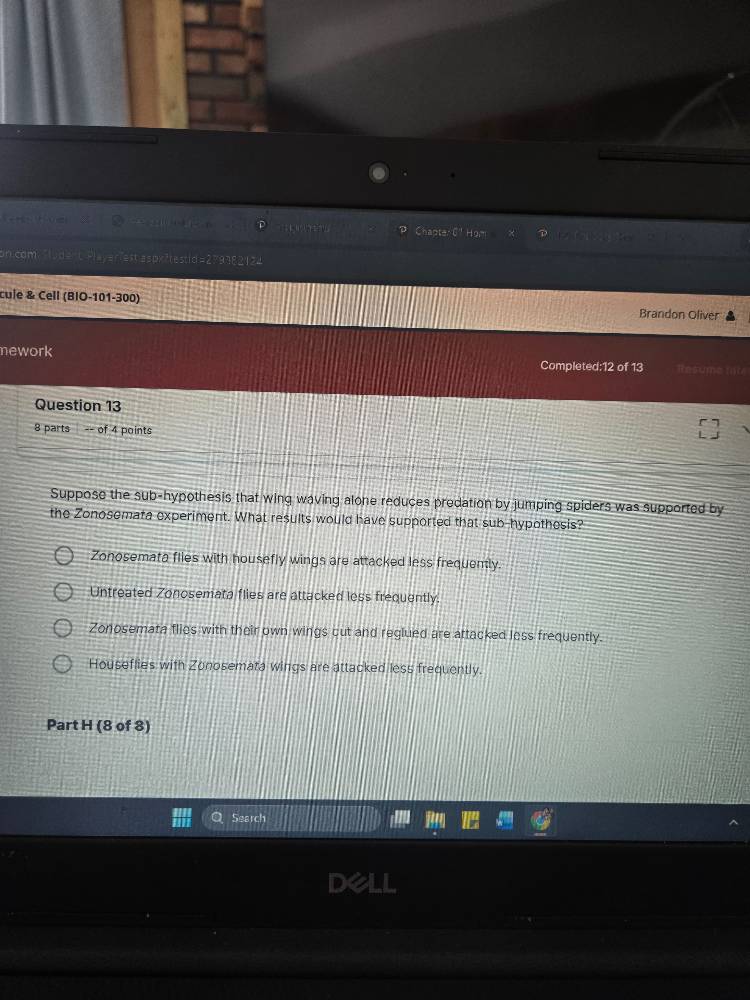 question 13 8 parts -- of 4 points suppose the sub - hypothesis that wi…
