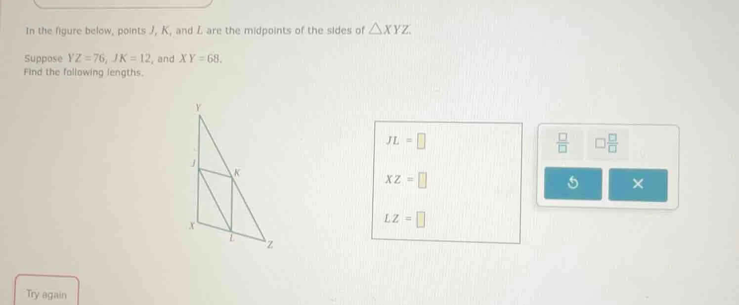 in the figure below, points j, k, and l are the midpoints of the sides …