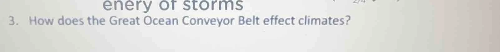 3. how does the great ocean conveyor belt effect climates?