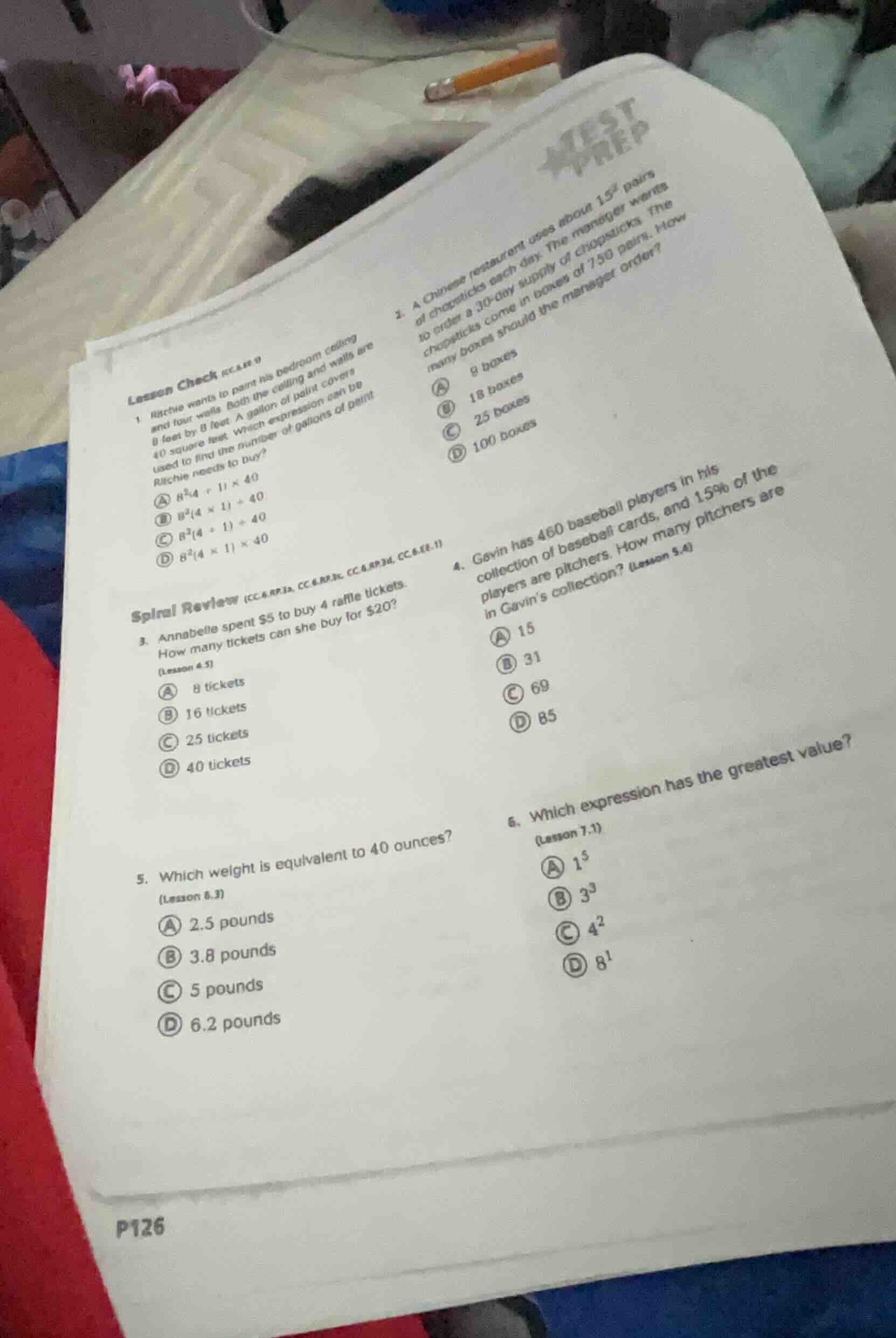 lesson check (cc.6.ns.8) 1. richie wants to paint his bedroom ceiling a…