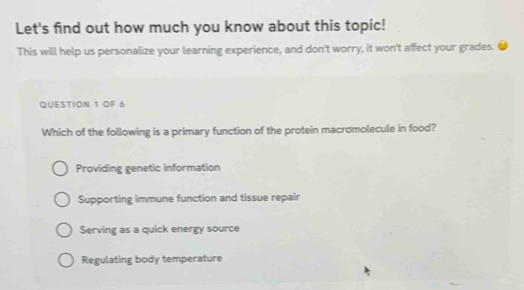 lets find out how much you know about this topic! this will help us per…