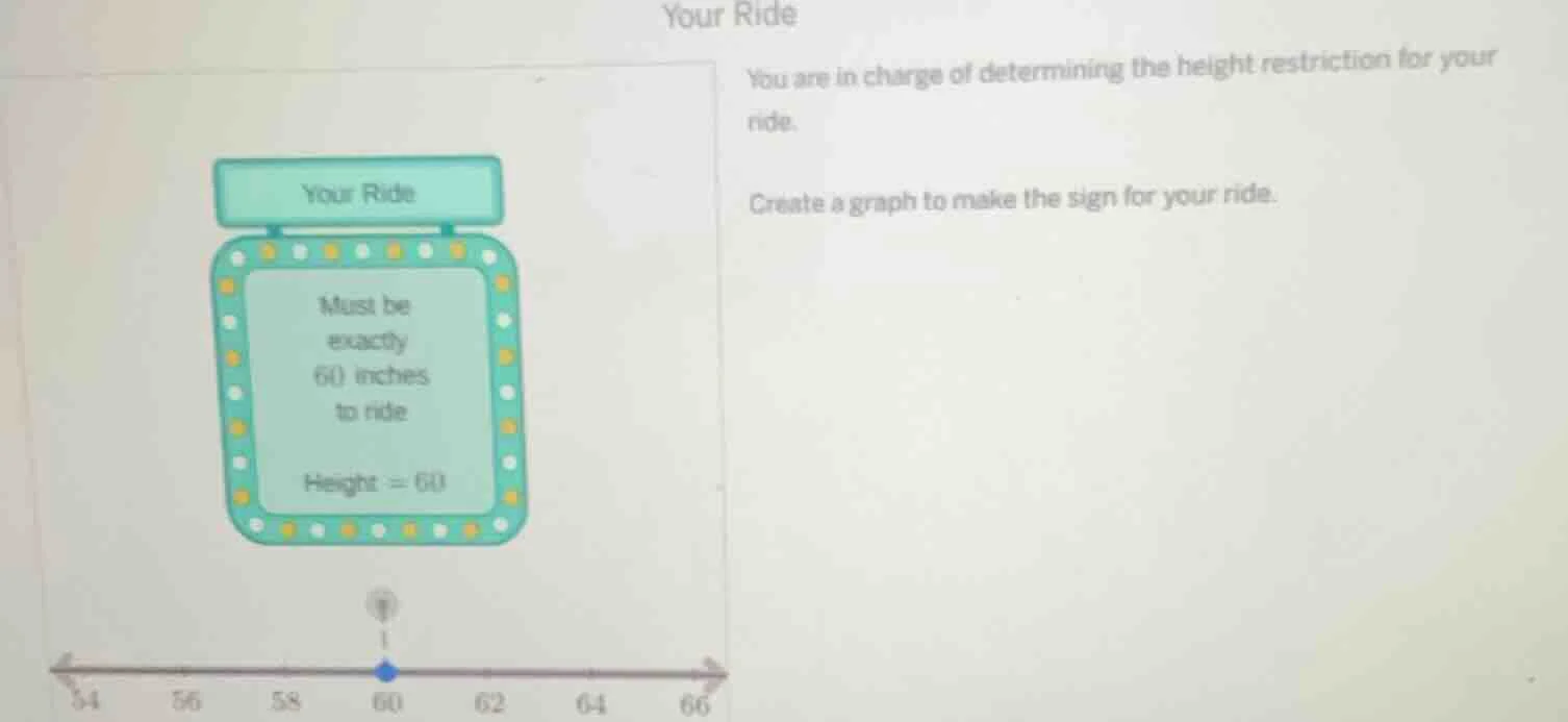 your ride you are in charge of determining the height restriction for y…