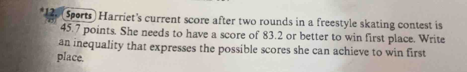 *12. sports harriets current score after two rounds in a freestyle skat…