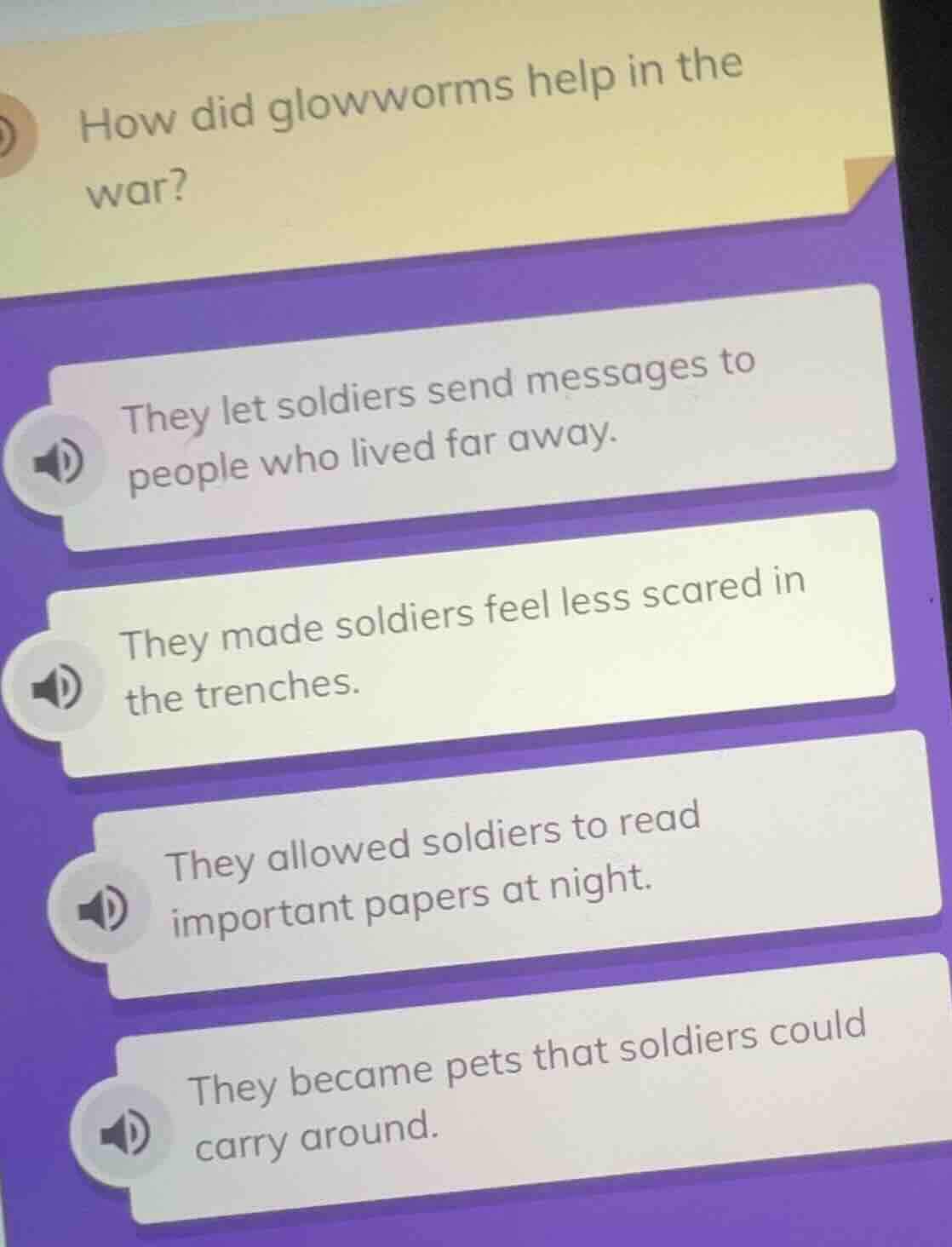 how did glowworms help in the war? they let soldiers send messages to p…