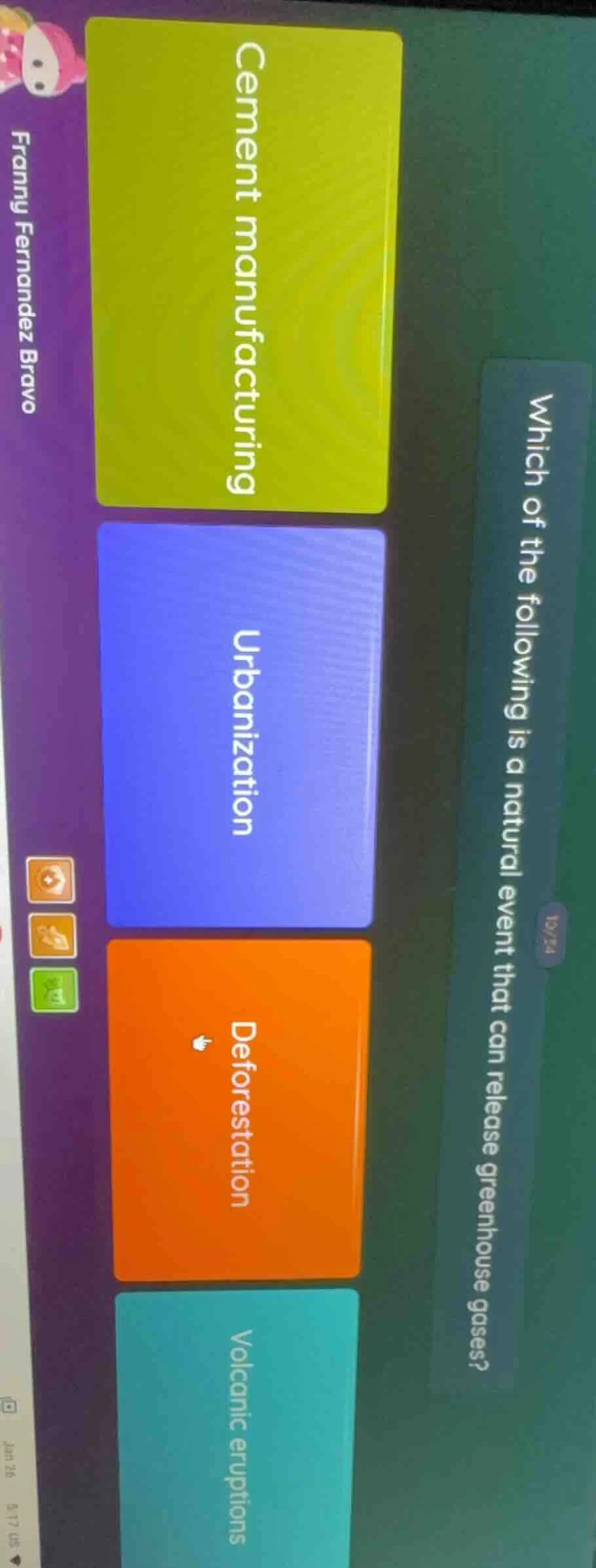 which of the following is a natural event that can release greenhouse g…