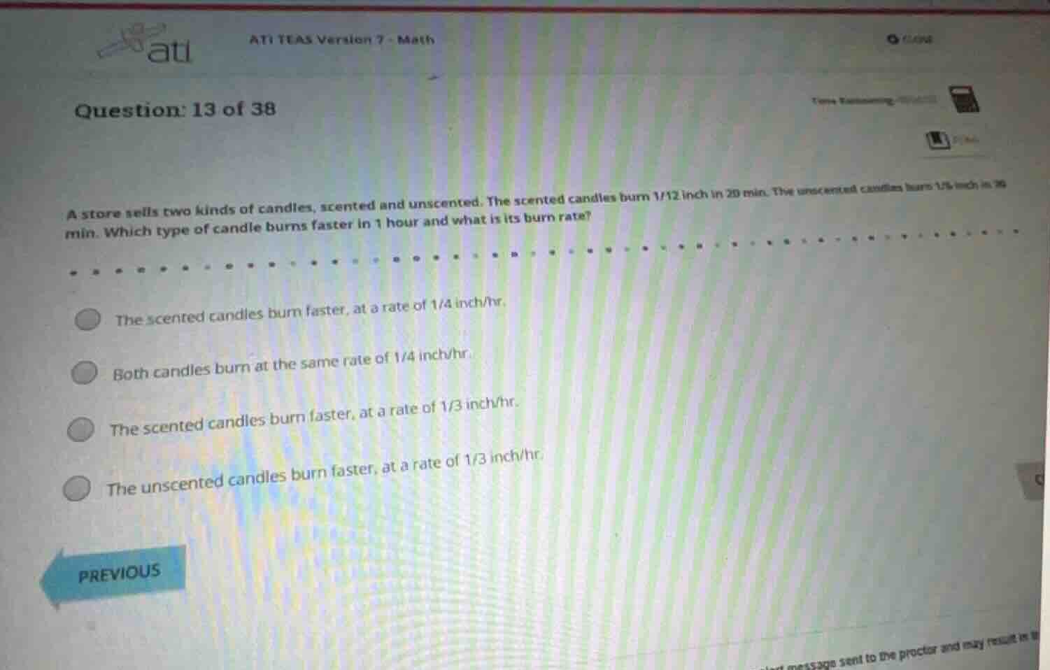 a store sells two kinds of candles, scented and unscented. the scented …