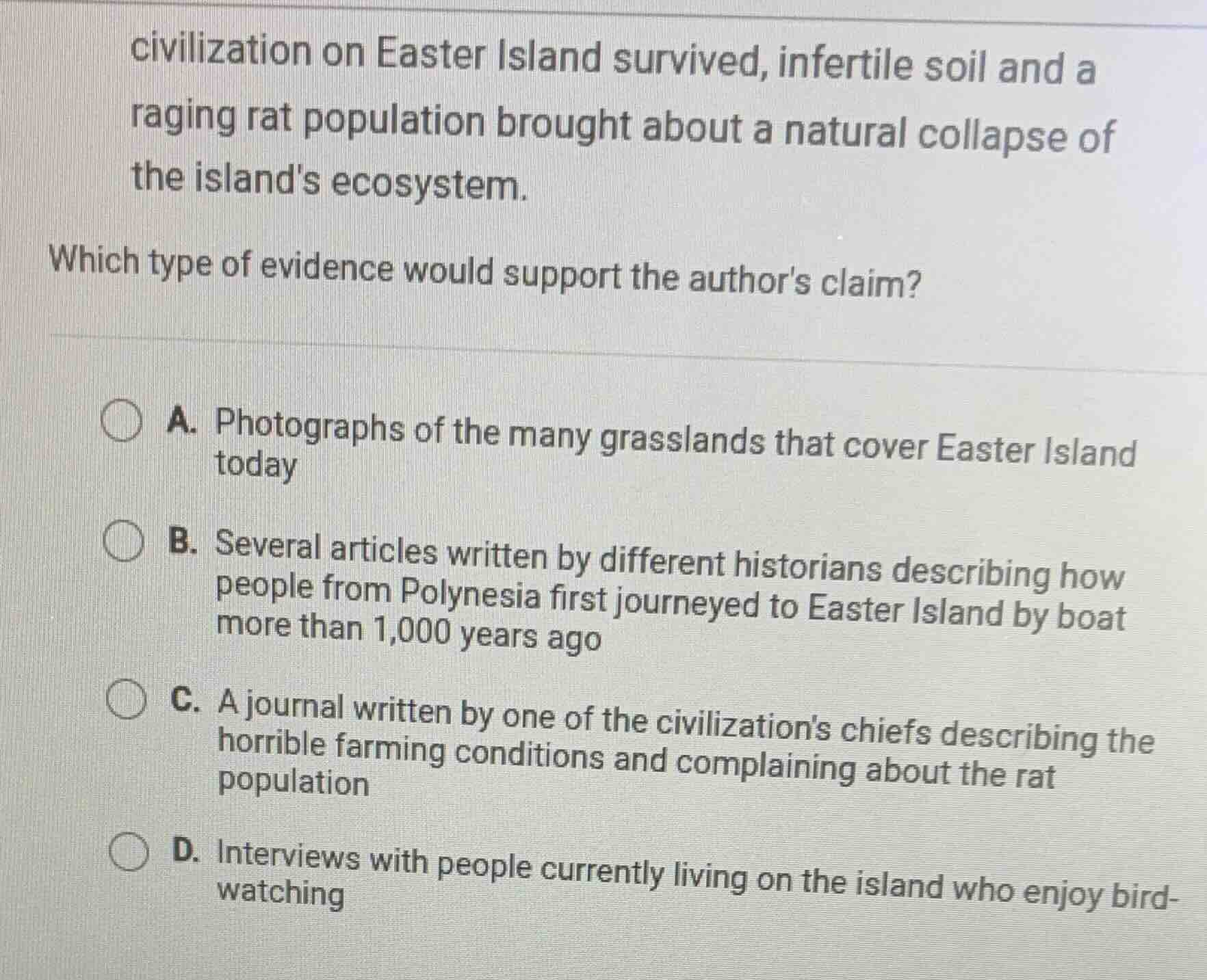 civilization on easter island survived, infertile soil and a raging rat…