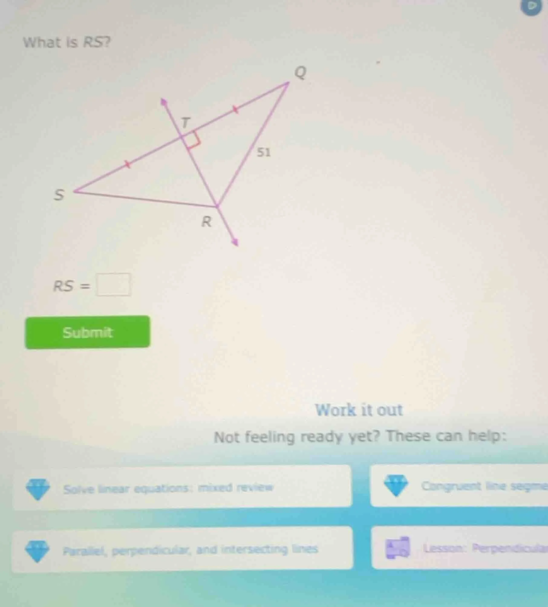 what is rs? rs = submit work it out not feeling ready yet? these can he…