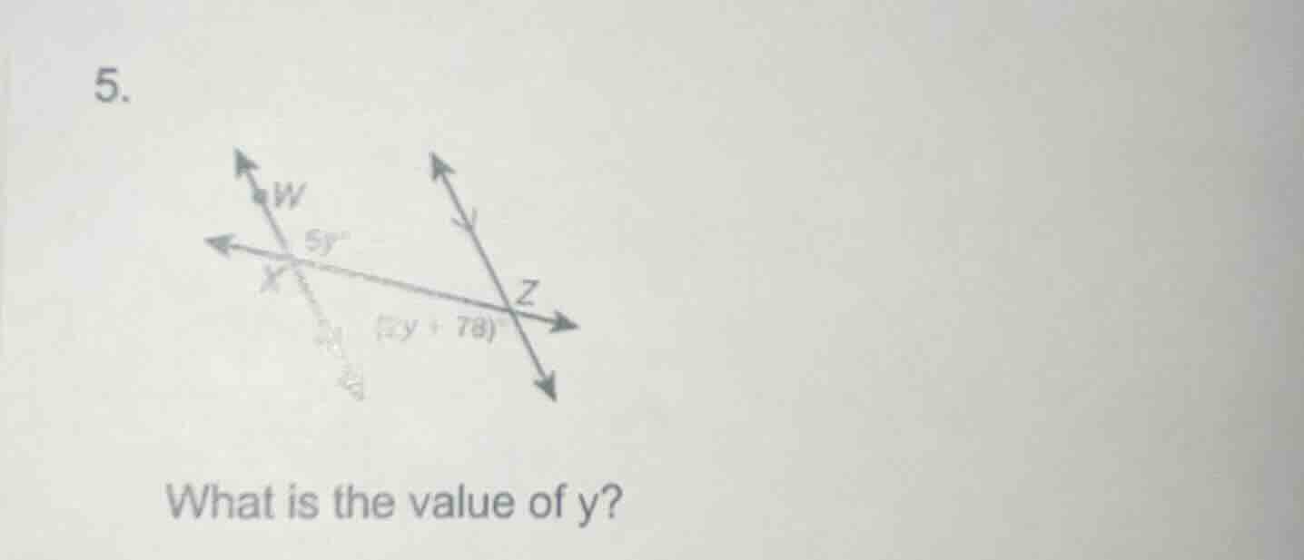 5. what is the value of y?