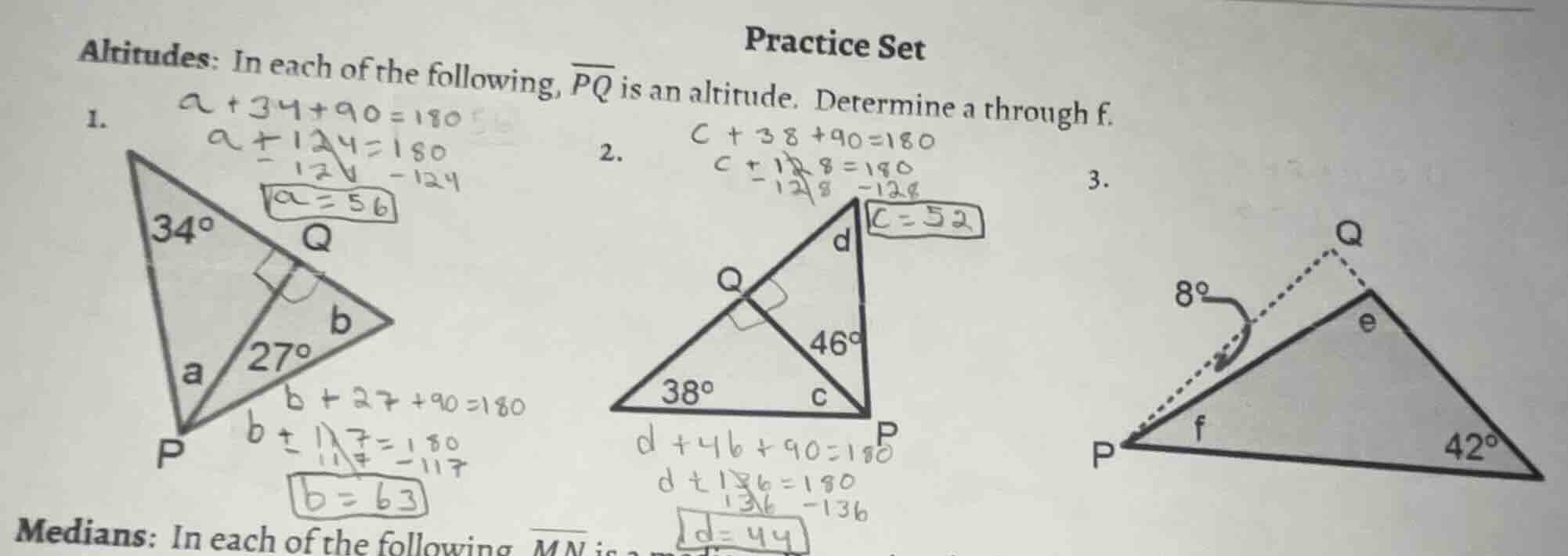altitudes: in each of the following, \\(\\overline{pq}\\) is an altitud…