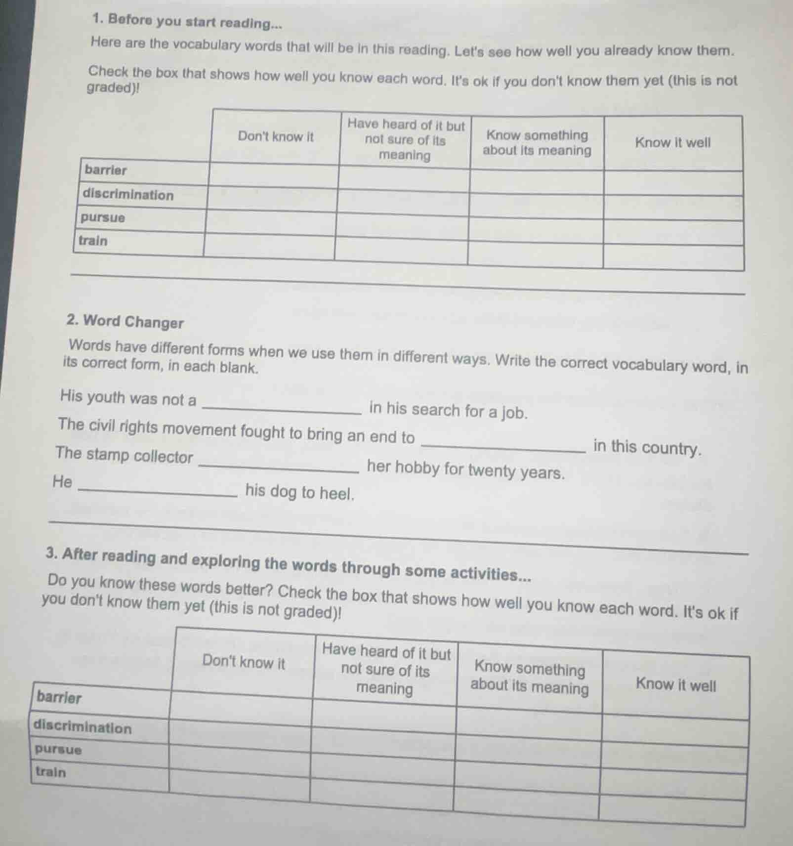 1. before you start reading... here are the vocabulary words that will …