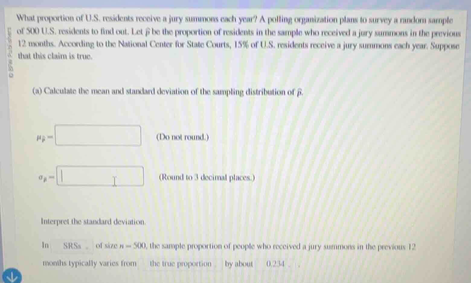 what proportion of u.s. residents receive a jury summons each year? a p…