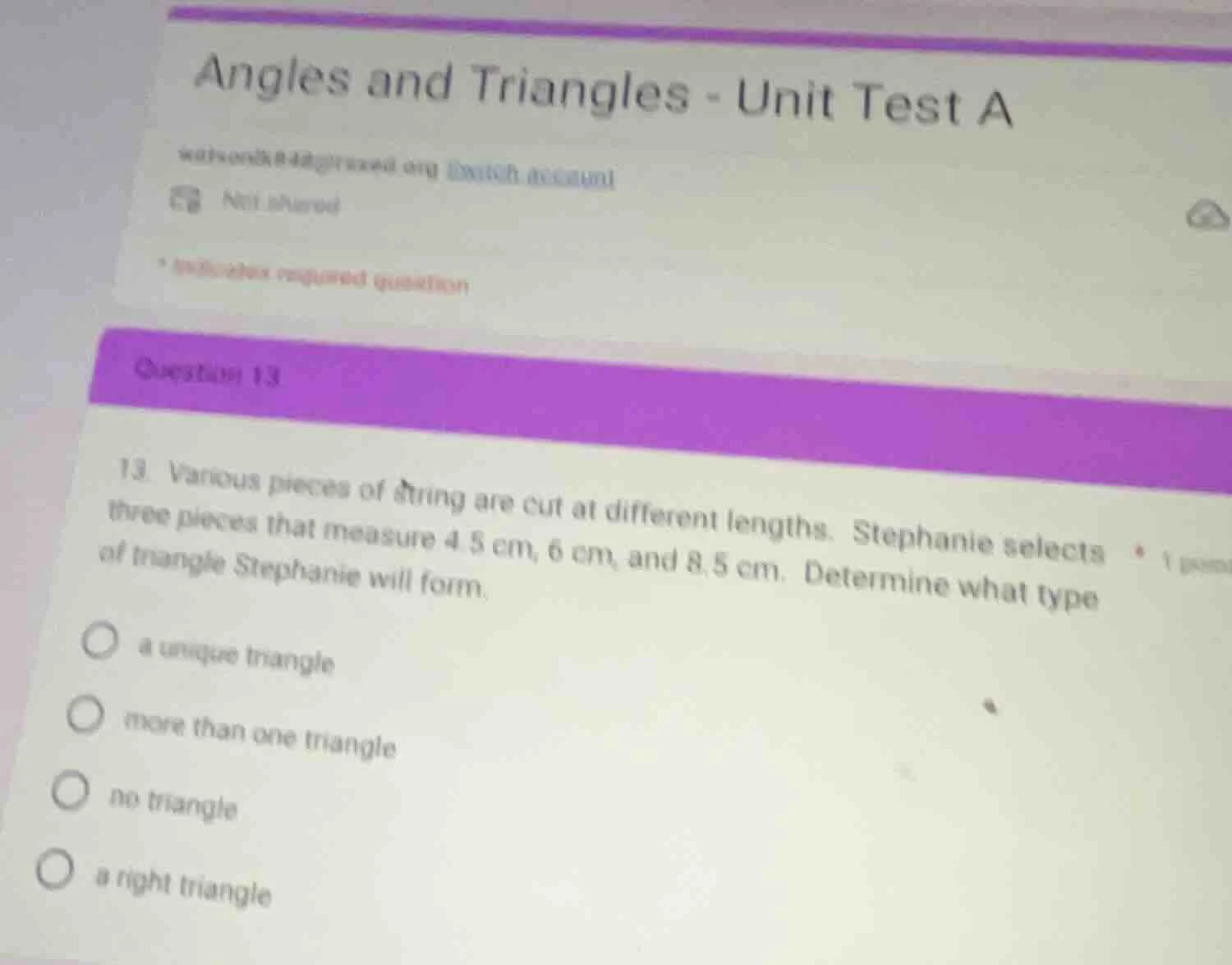 angles and triangles - unit test a * indicates required question questi…