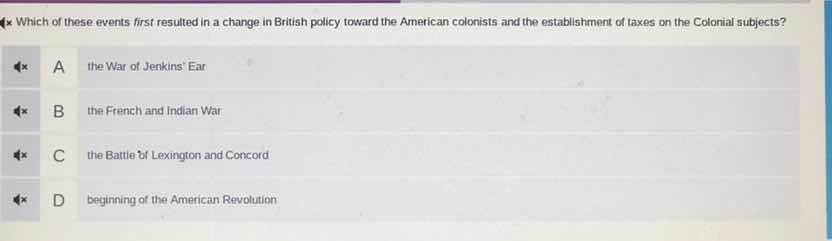 which of these events first resulted in a change in british policy towa…