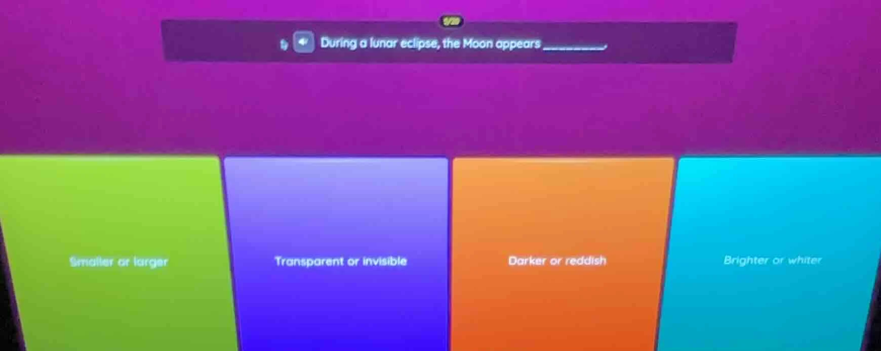 during a lunar eclipse, the moon appears smaller or larger transparent …