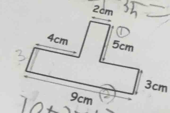 2cm, 4cm, 5cm, 3cm, 9cm