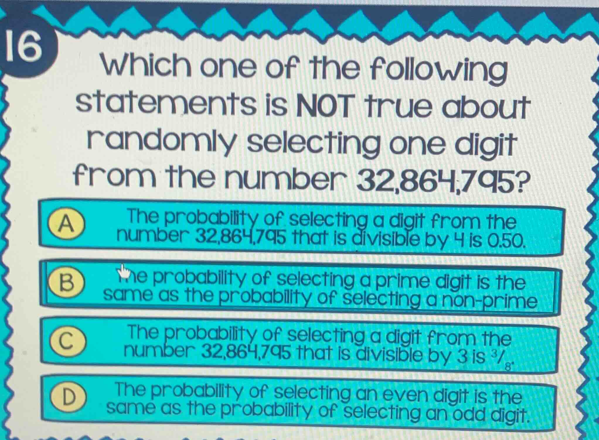 which one of the following statements is not true about randomly select…