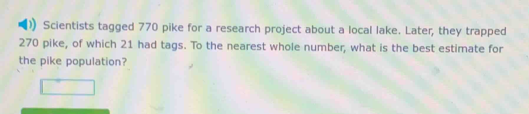 scientists tagged 770 pike for a research project about a local lake. l…