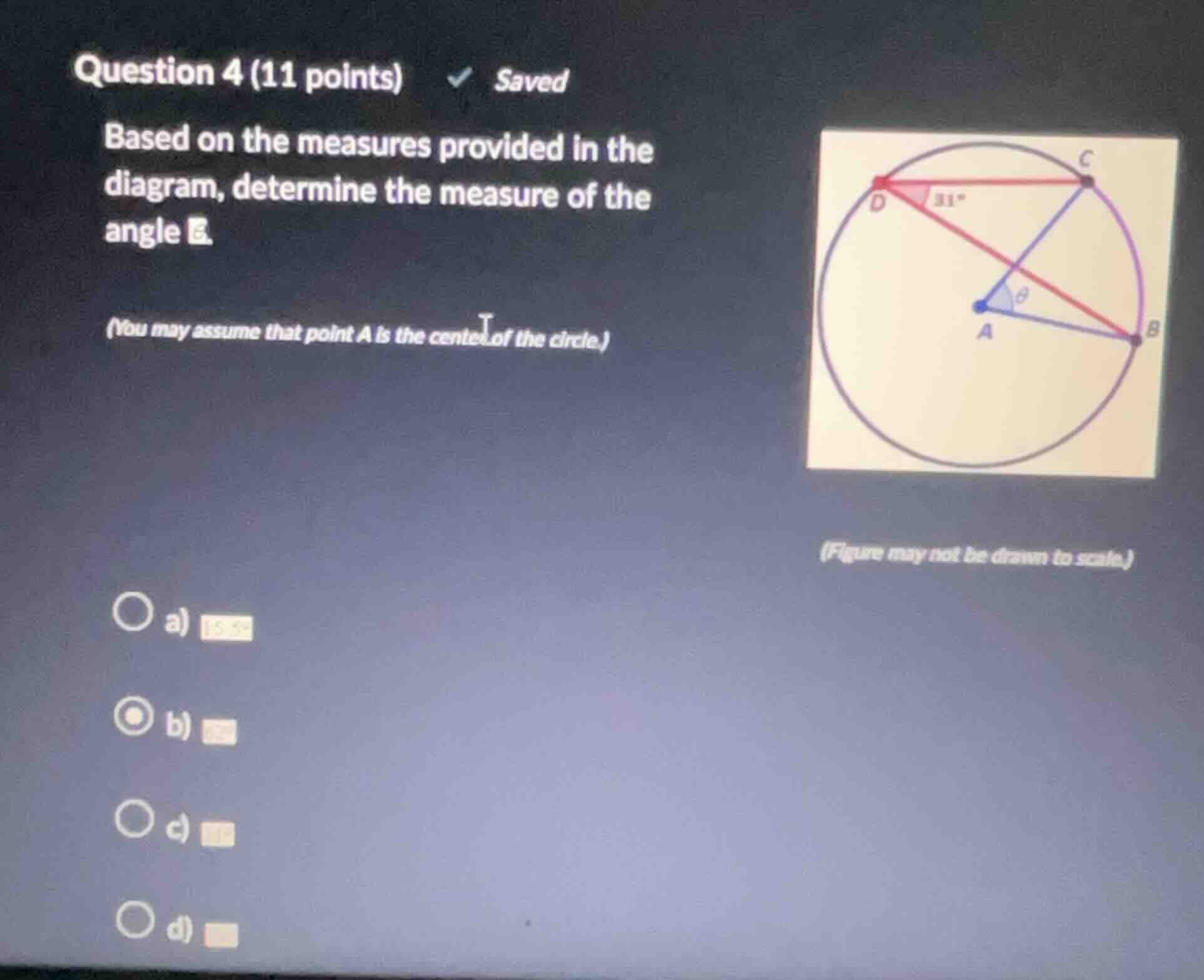 question 4 (11 points) saved based on the measures provided in the diag…