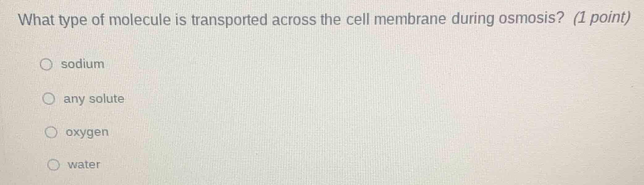 what type of molecule is transported across the cell membrane during os…