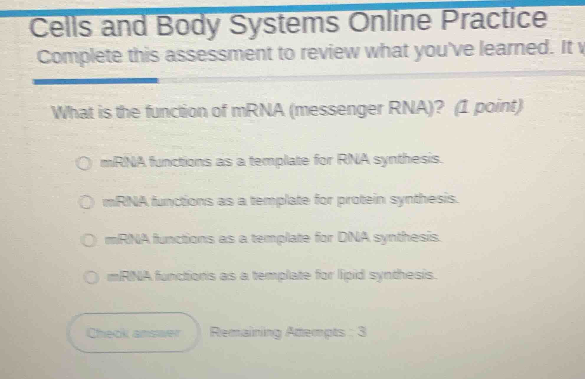 cells and body systems online practice complete this assessment to revi…