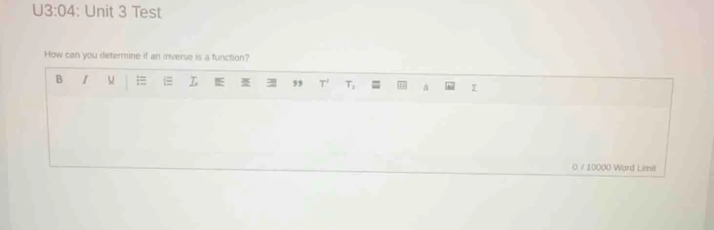 u3:04: unit 3 test how can you determine if an inverse is a function? 0…