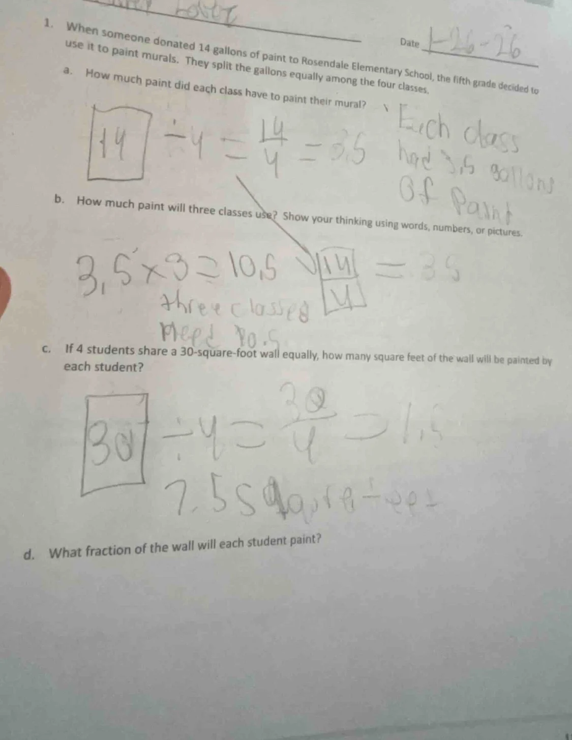 1. when someone donated 14 gallons of paint to rosendale elementary sch…