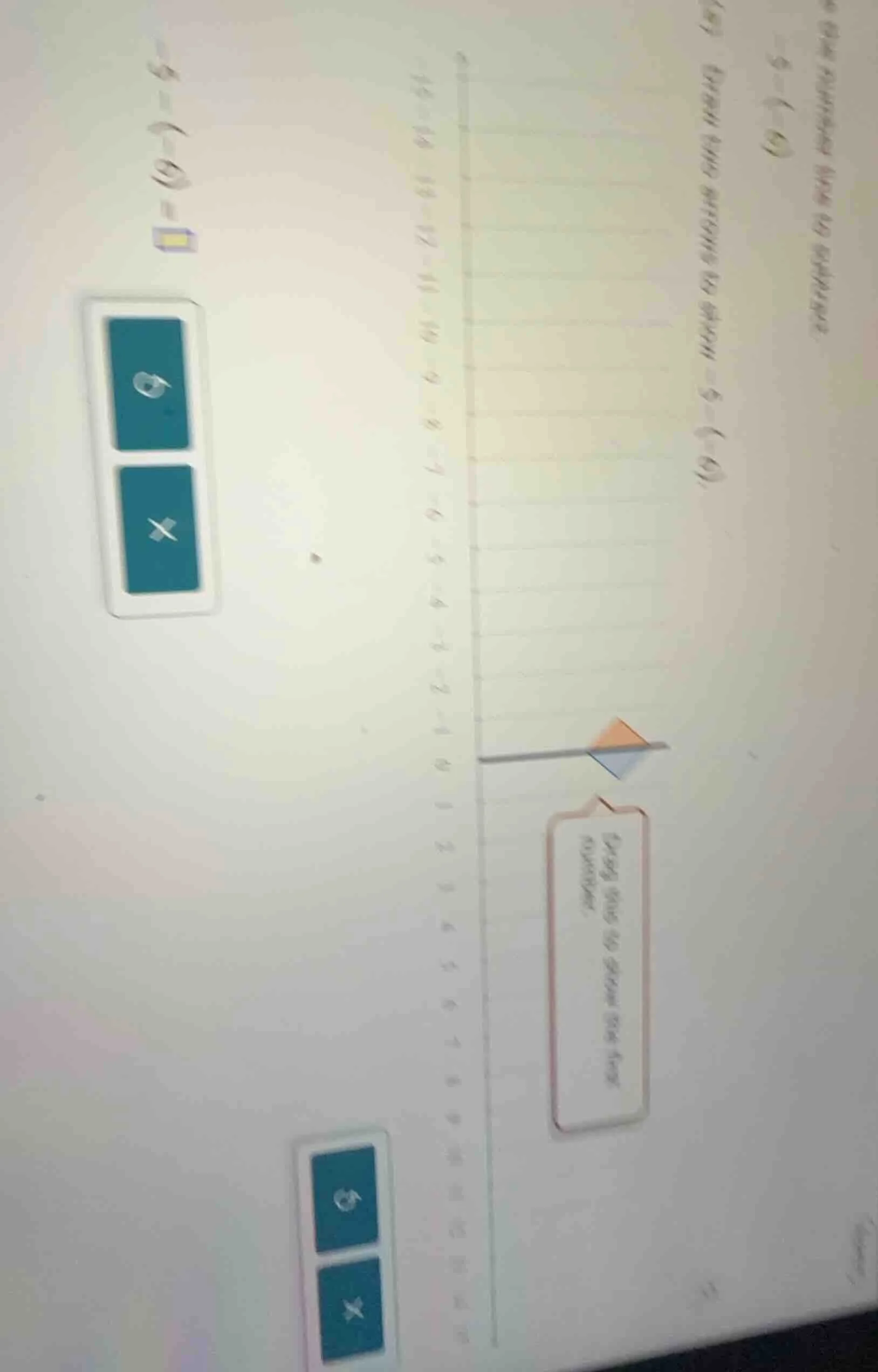 use arrows to show -5 - (-6). (a) draw two arrows to show -5 - (-6). -5…