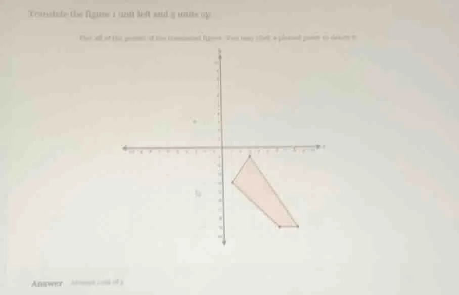 translate the figure 1 unit left and 3 units up. plot all of the points…