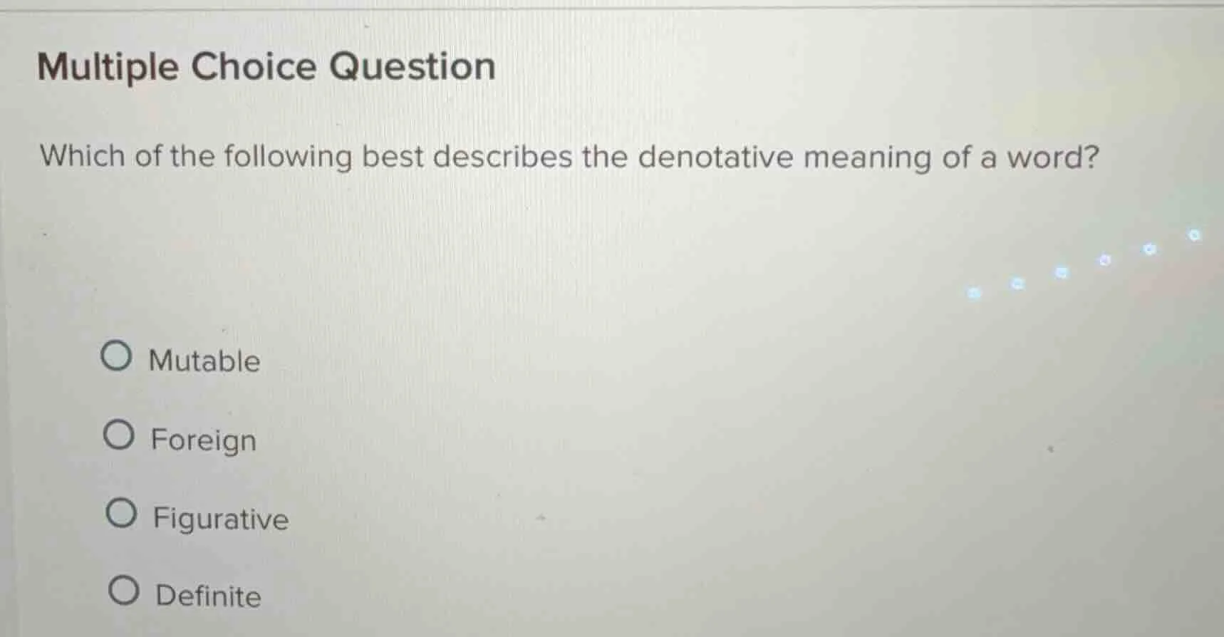 multiple choice question which of the following best describes the deno…