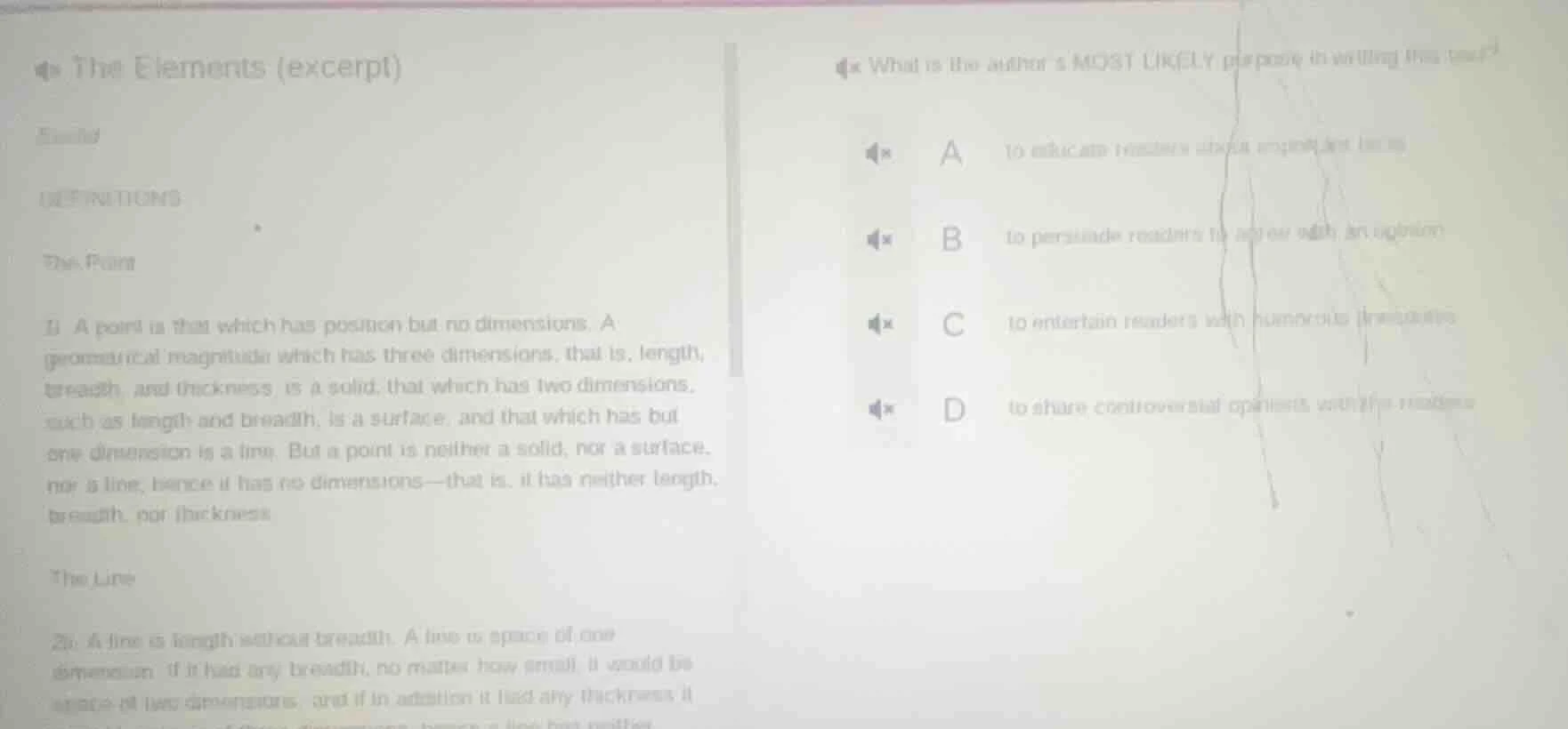 the elements (excerpt) euclid definitions the point 1) a point is that …