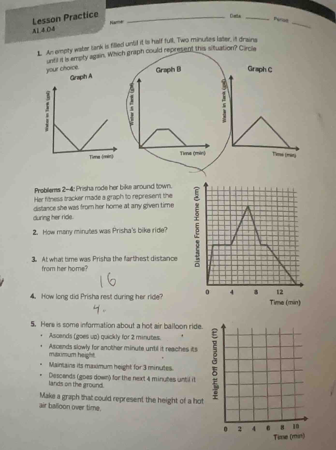 lesson practice a1.4.04 name: date period 1. an empty water tank is fil…