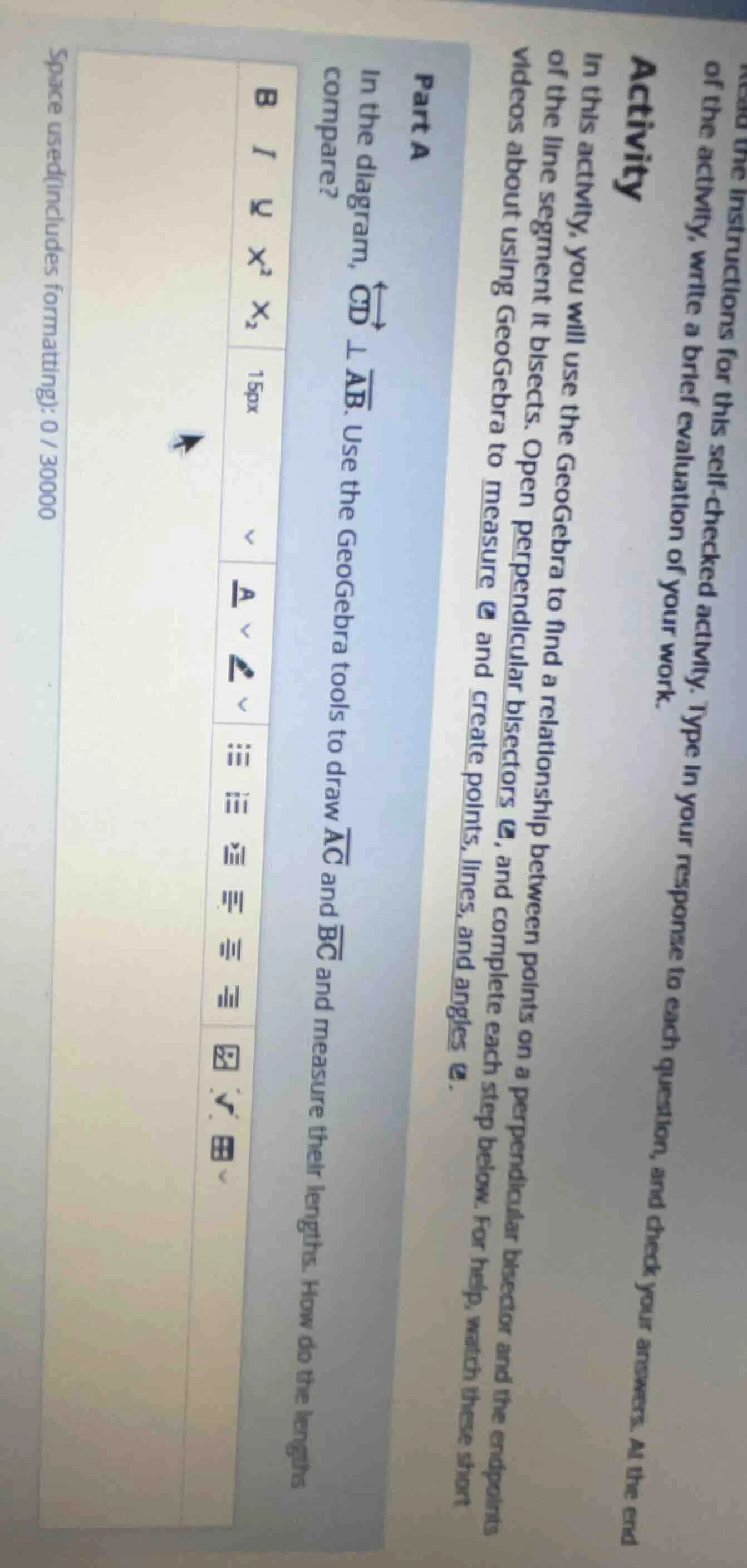 activity in this activity, you will use the geogebra to find a relation…