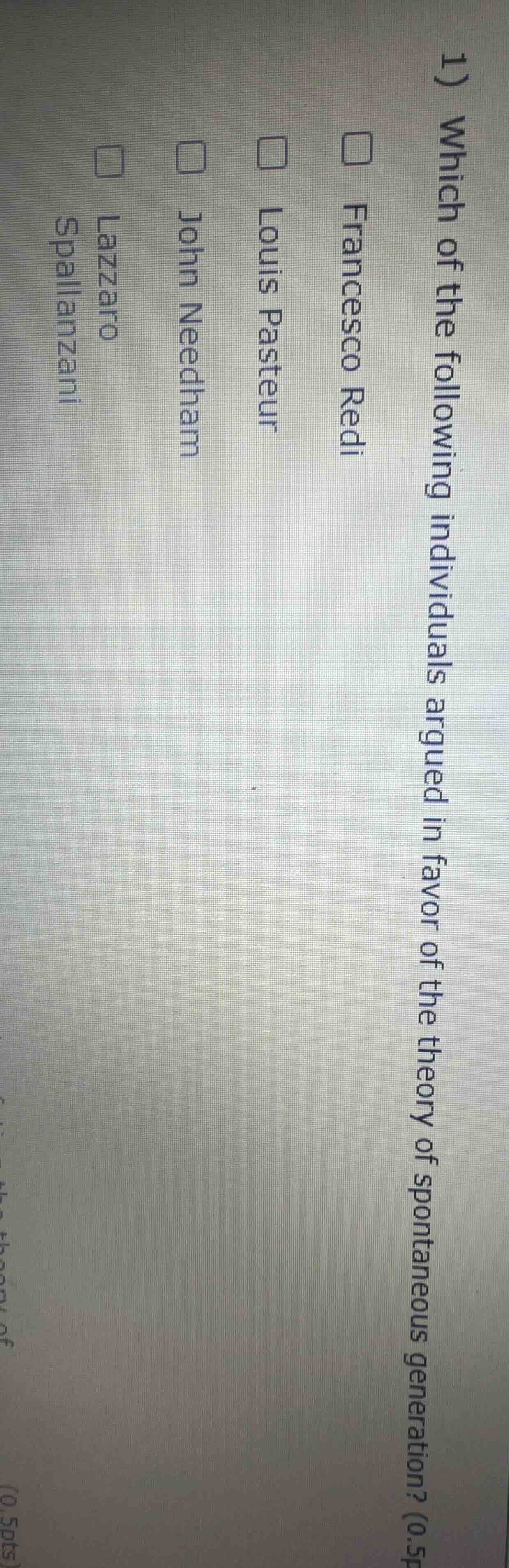 1) which of the following individuals argued in favor of the theory of …
