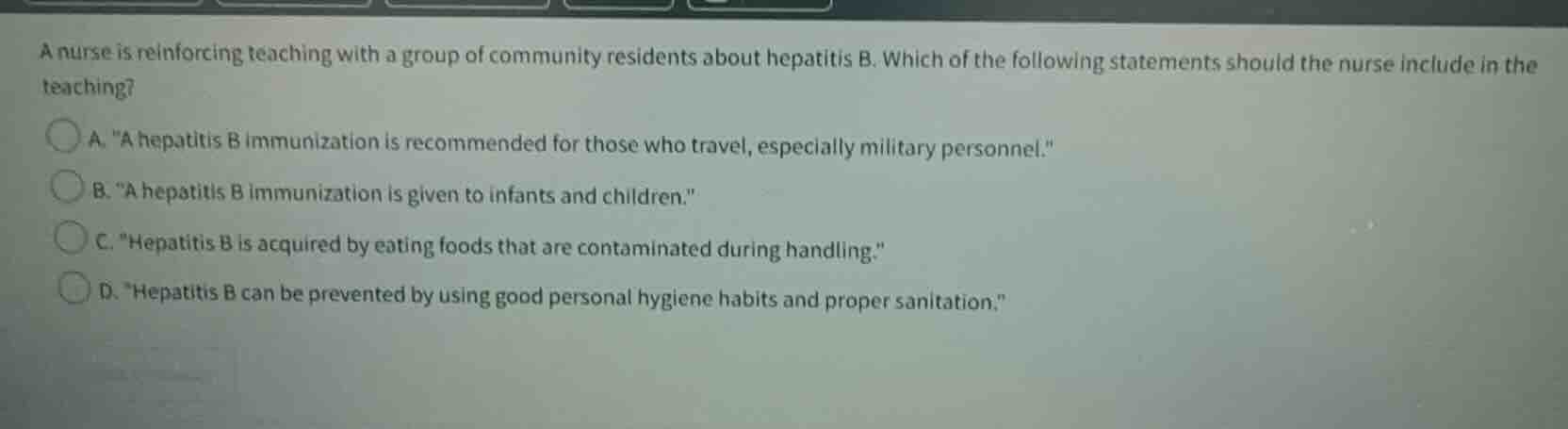 a nurse is reinforcing teaching with a group of community residents abo…