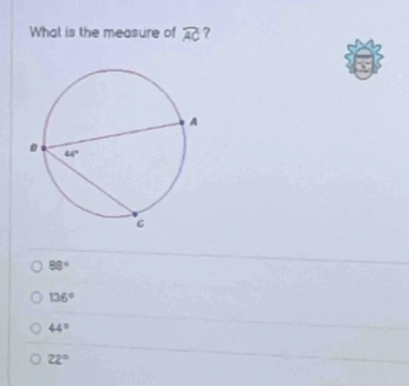 what is the measure of (overarc{ac})?