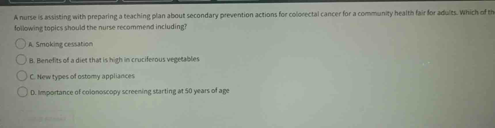 a nurse is assisting with preparing a teaching plan about secondary pre…